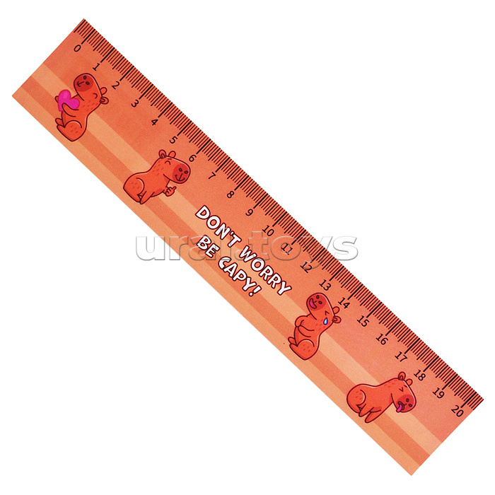 Закладка-линейка 20 см "Капибары"