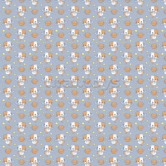 Упаковочная бумага глянц. 70*100см, "Space kitten", 80г/м2 Упаковочная бумага глянц. 70*100см, "Space kitten", 80г/м2