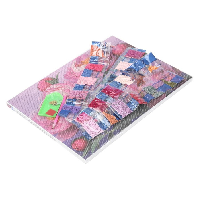 Алмазная мозаика 30х40 "Пионы"