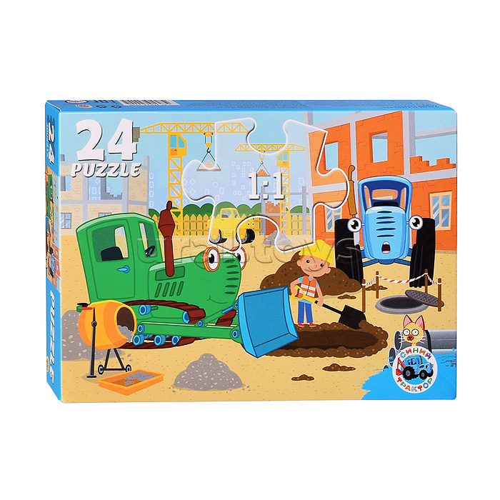 Пазлы 24 "Синий трактор"