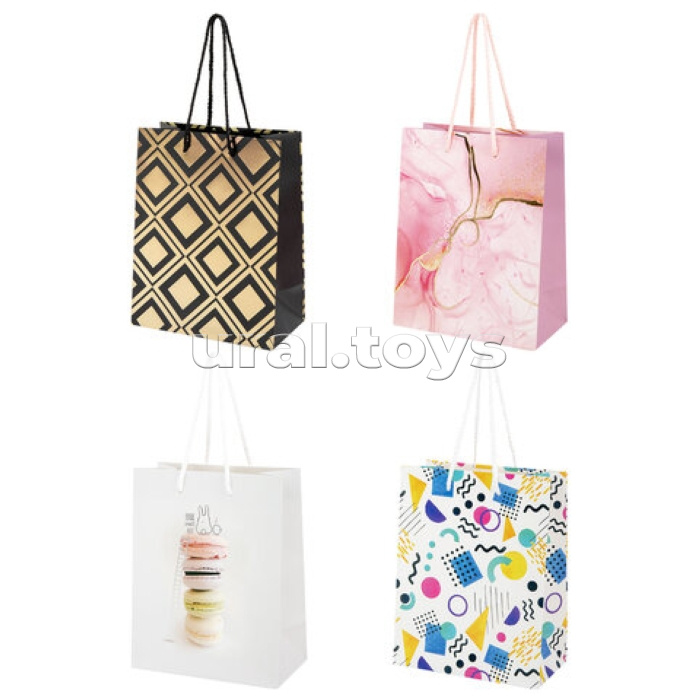 Пакет подарочный "Everyday Collection" 18х10х23 см (M), ассорти, фольга