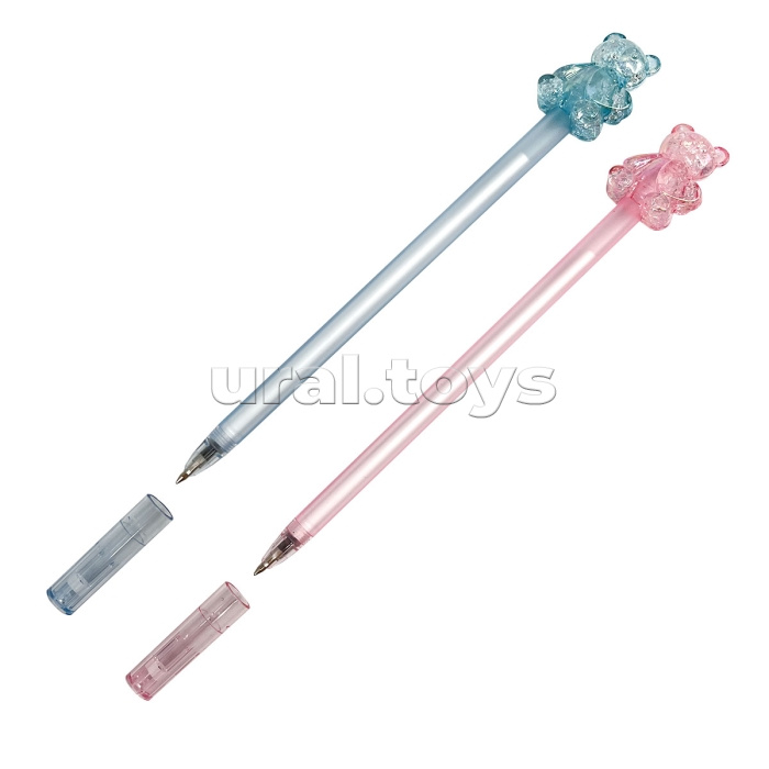 Ручка шариковая "Коллекция мишка", 0,7 мм, синий, стеклянная серия