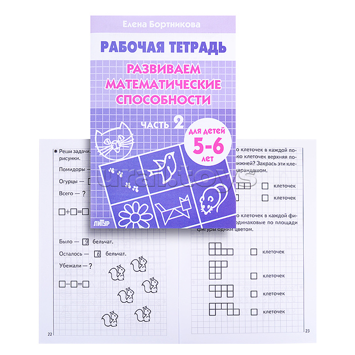 Рабочая тетрадь. Развиваем математические способности 5-6 лет 2ч Бортникова