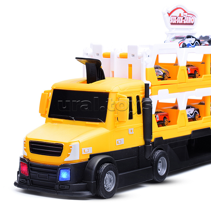 Автовоз "Тягач" желтый, в коробке Автовоз "Тягач" желтый, в коробке