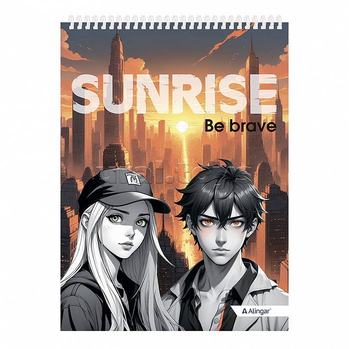 Скетчбук А5 50л.,"SUNRISE", 160 г/м2, гребень, мелованный картон, жёсткая подложка, офсет Скетчбук А5 50л.,"SUNRISE", 160 г/м2, гребень, мелованный картон, жёсткая подложка, офсет