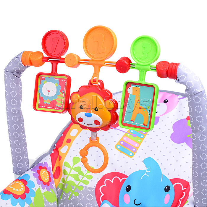 Шезлонг детский "Зоопарк" в коробке Шезлонг детский "Зоопарк" в коробке