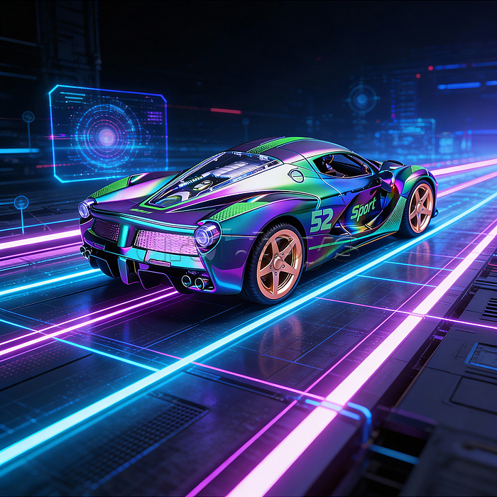 Машина "Голографик" р/у, 27 MHz, в коробке