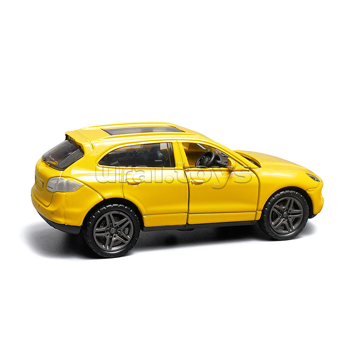 Жёлтая инерционная машинка вид E die-cast , 1:32