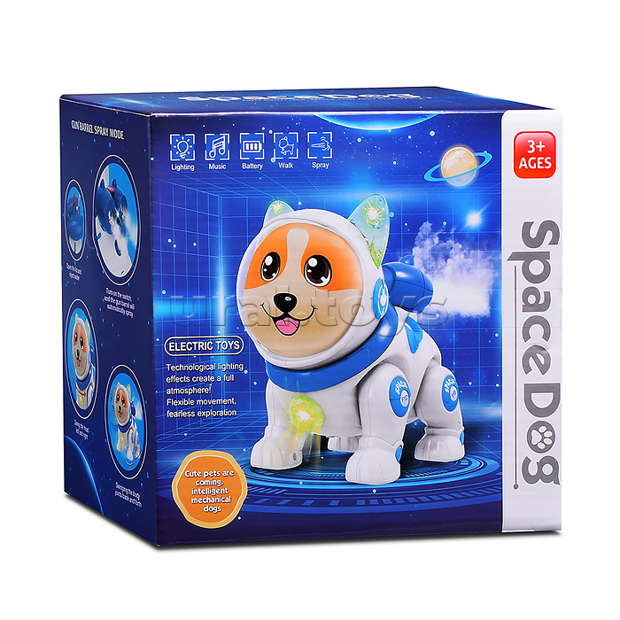 Собака "Космическая" с электрическим распылением, в коробке