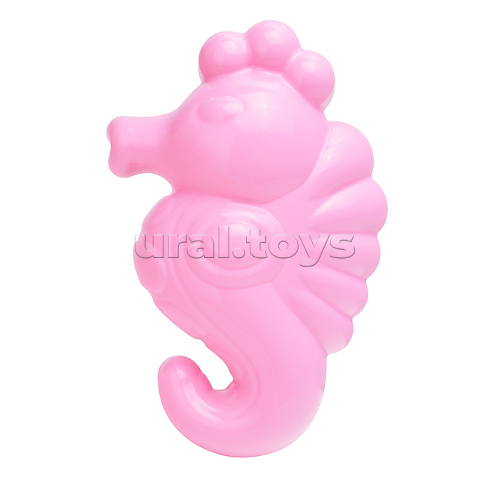 Набор №348: песочная мельница №2 с основанием ситечко среднее №2, ведро среднее с наклейкой, совок №2, грабельки №2, формочки (черепаха + морской конёк)