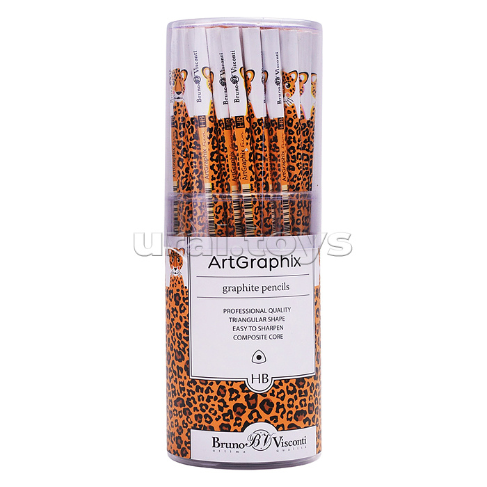 Карандаш чернографитовый "ArtGraphix. Fun. Леопард" НВ (пластиковый корпус)