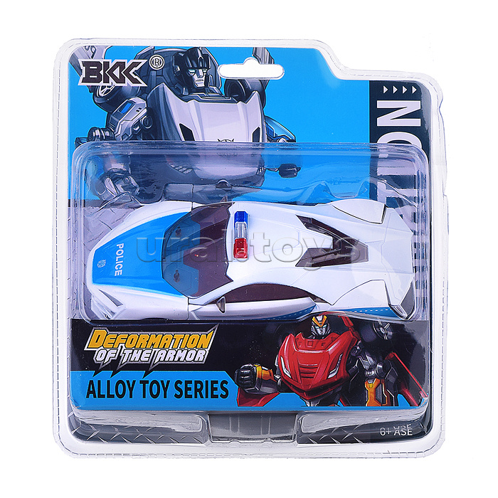 Робот трансформирующийся в полицейскую машину, в коробке