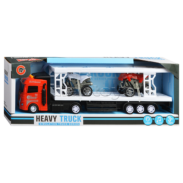 Автовоз с квадроциклами, в коробке