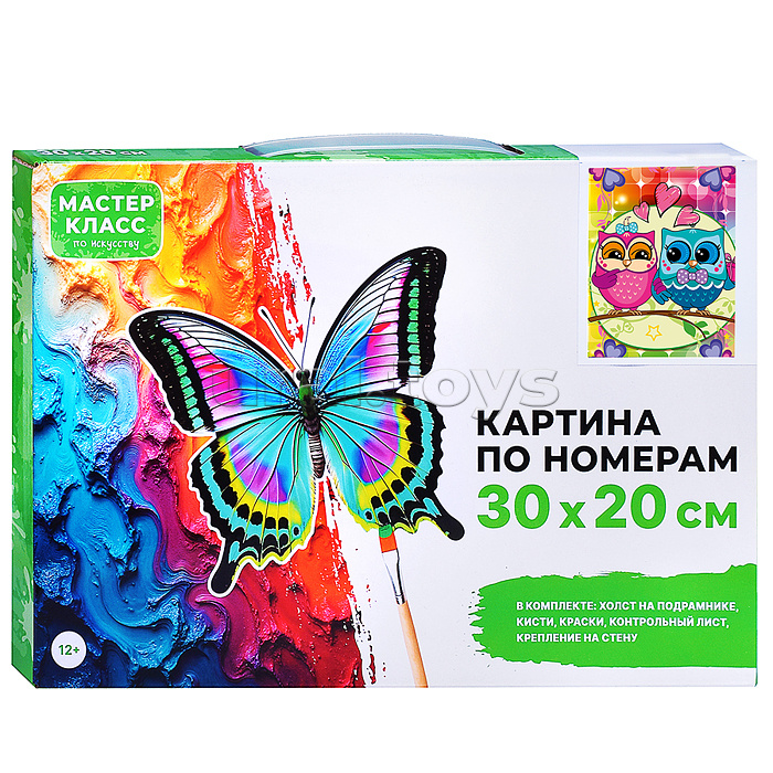 Набор для рисования "Картина по номерам 30х20 см. Дружные совята"