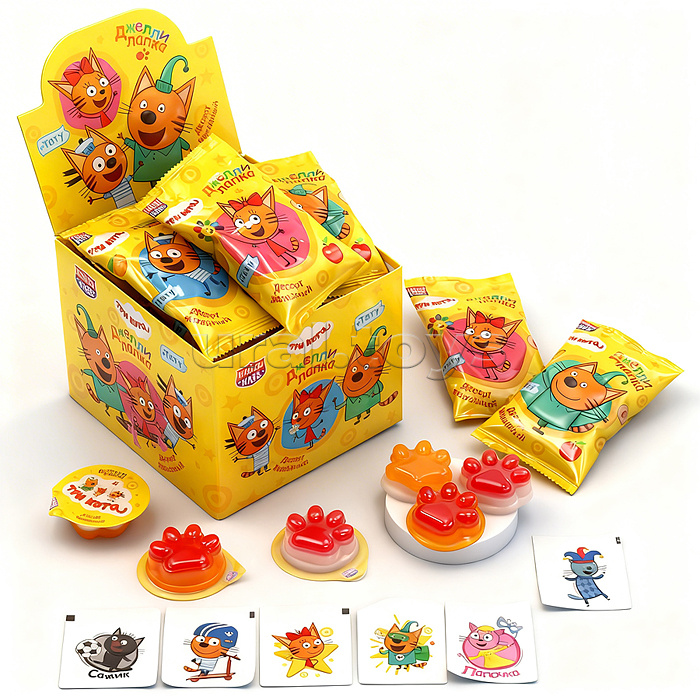 Десерт желейный лапка с татуировкой "Джелли Лапка" (Три кота) 25гр*20шт