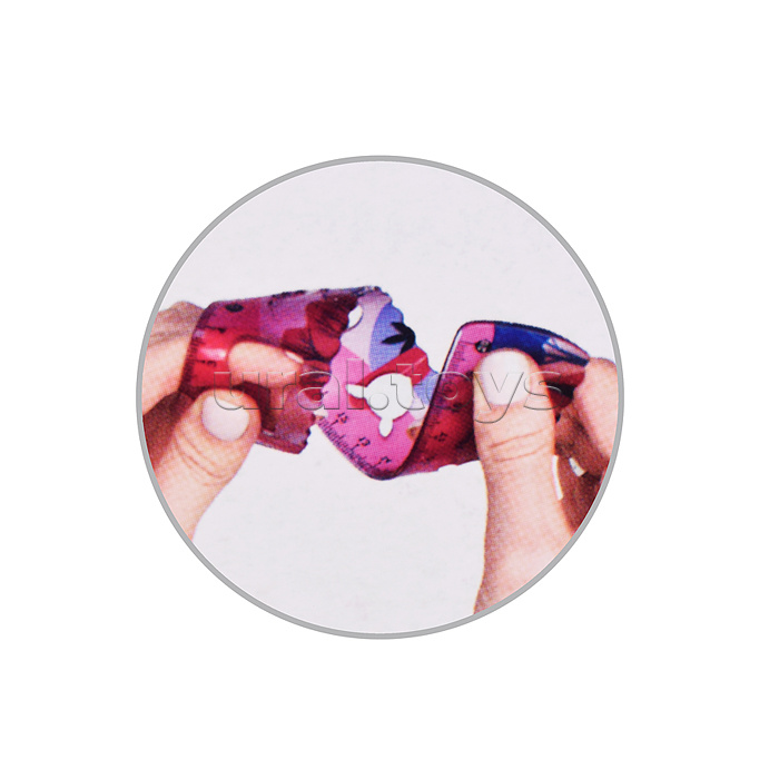 Треугольник "Розовый"13 см, ПВХ, УФ-печать, фигурная вырубка, подложка из мелованного картона