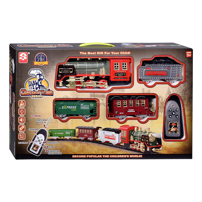Железная дорога "Вечерний экспресс" р/у, 27 MHz , в коробке