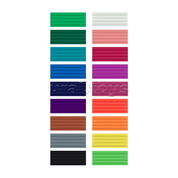 Классический пластилин 18 цветов, 288 г (в коробке 18 шт)