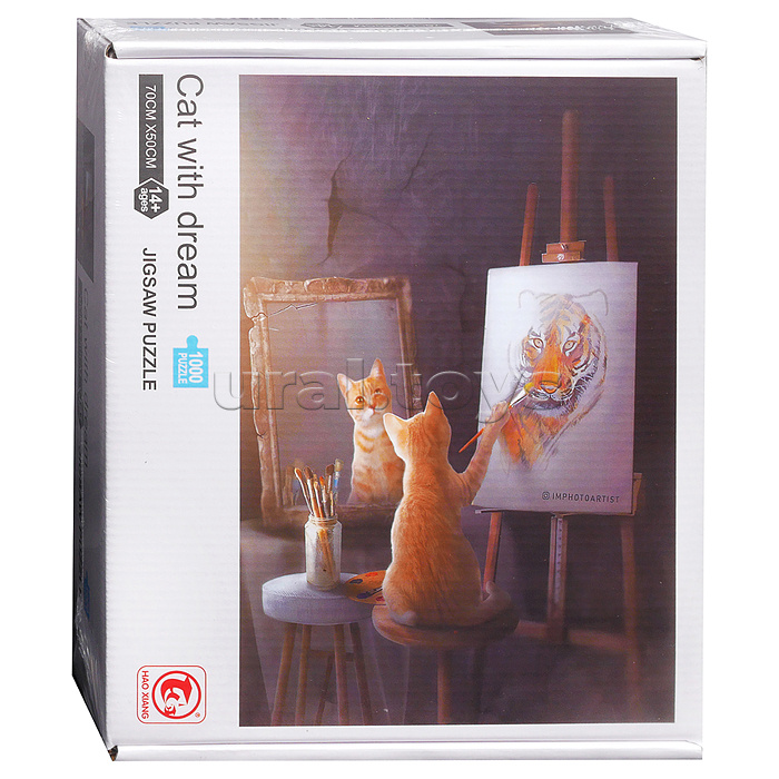 Пазл "Киса в зеркале" (1000 дет.) в коробке