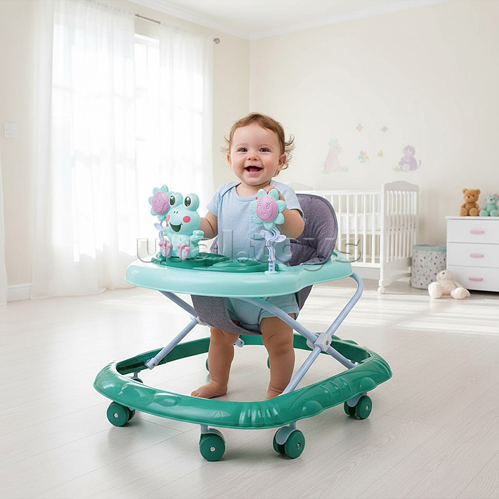 Ходунки "Веселый лягушонок" (цвет мятный)