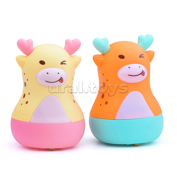 Заводная игрушка "Игривая коровка " с подсветкой, в коробке Заводная игрушка "Игривая коровка " с подсветкой, в коробке