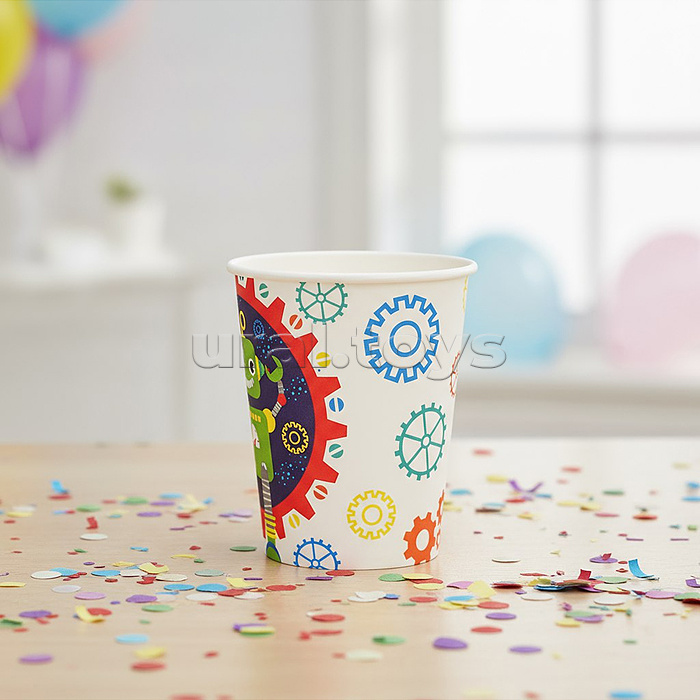 Набор посуды одноразовой "Робот" стаканы (10 шт)