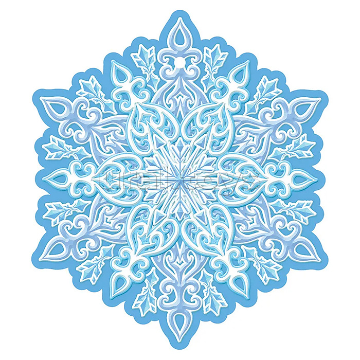 Гирлянда на нитях "Новогодние игрушки" (10 фигурок + золотой шнур 2 м)