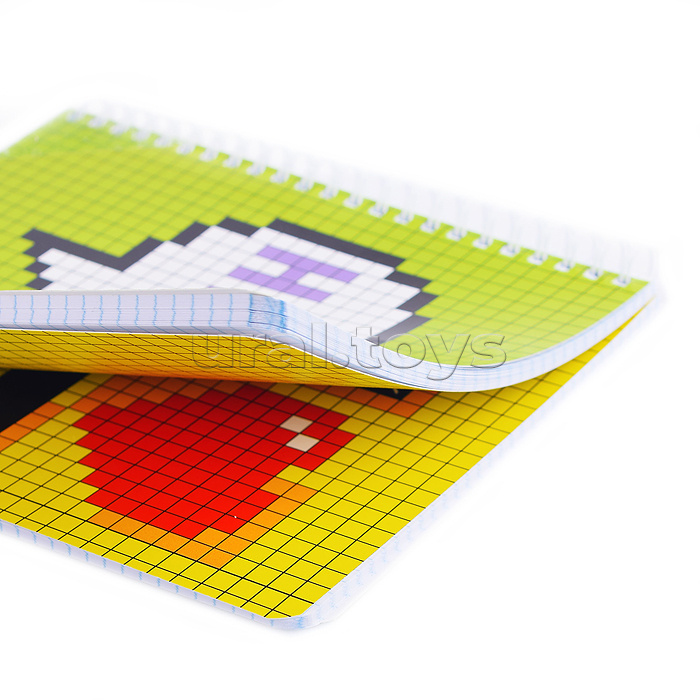 Тетрадь 96л. клетка  А5  Гребень ML Перевертыш, пиксель стандарт