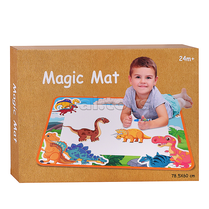 Коврик для рисования "Динозаврики" в коробке