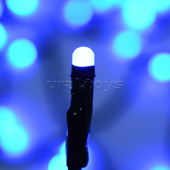 Электрогирлянда светодиодная в катушке 5м., 50 ламп, цвет: синий