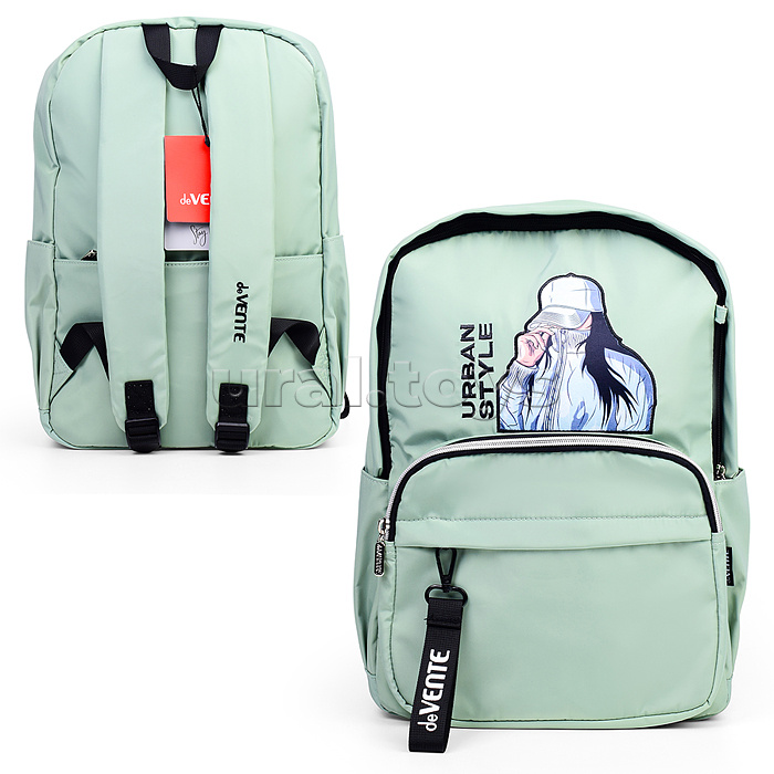Рюкзак "Urban Style" подростковый 42x31x20 см (18 л) 500 г, нейлоновый, подклад, 1 отделение, 1 передний карман на молнии, 2 боковых кармана, 1 потайной карман анти-вор в спинке, уплотненная спинка и лямки, бегунок из репсовой ленты с печатью на переднем Рюкзак "Urban Style" подростковый 42x31x20 см (18 л) 500 г, нейлоновый, подклад, 1 отделение, 1 передний карман на молнии, 2 боковых кармана, 1 потайной карман анти-вор в спинке, уплотненная спинка и лямки, бегунок из репсовой ленты с печатью на переднем
