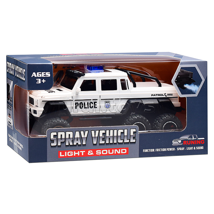 Машина "Полицейский внедорожник" (свет, звук) в коробке