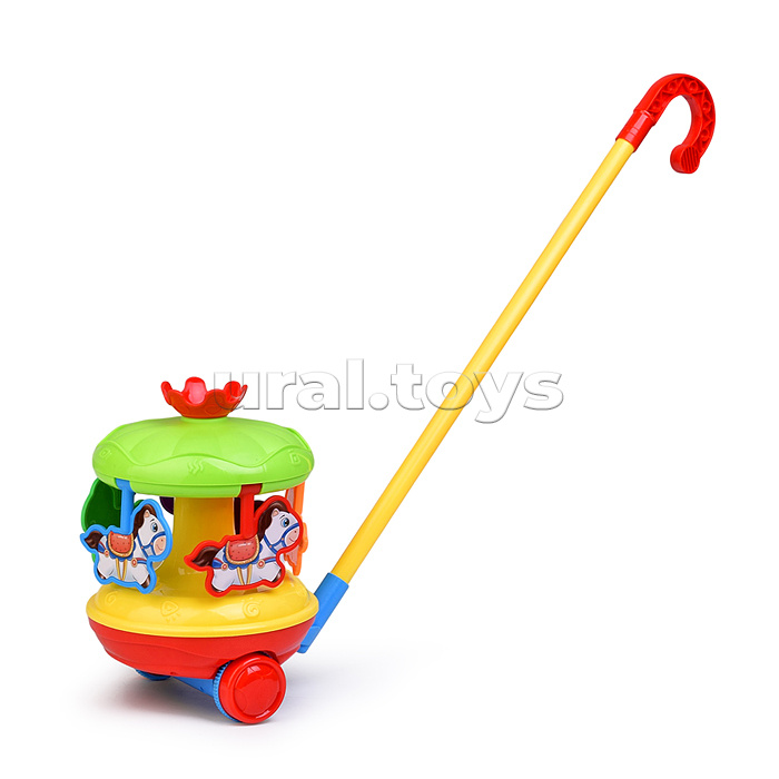 Каталка 0519 "Карусель с лошадками" в пакете