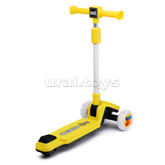 Самокат 3-х. кол., колеса PU, желтый, в коробке