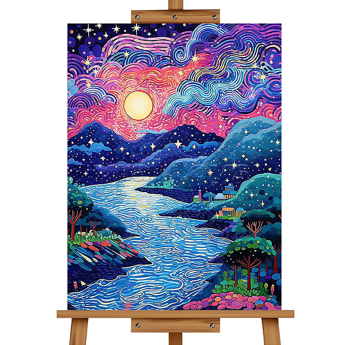 Набор для рисования "Картина по номерам 30*40 см. Красивый пейзаж"