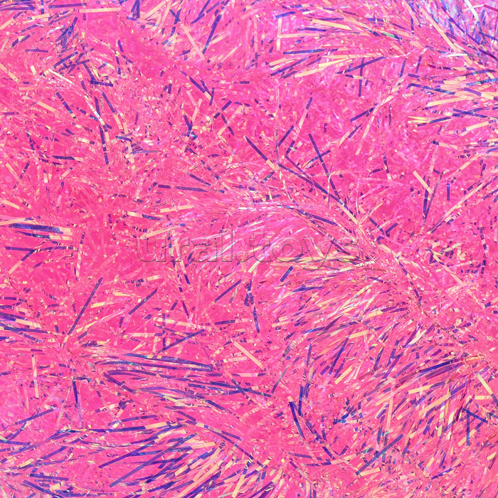 Новогоднее украшение "Мишура" розово-серебристая (9*200см.)