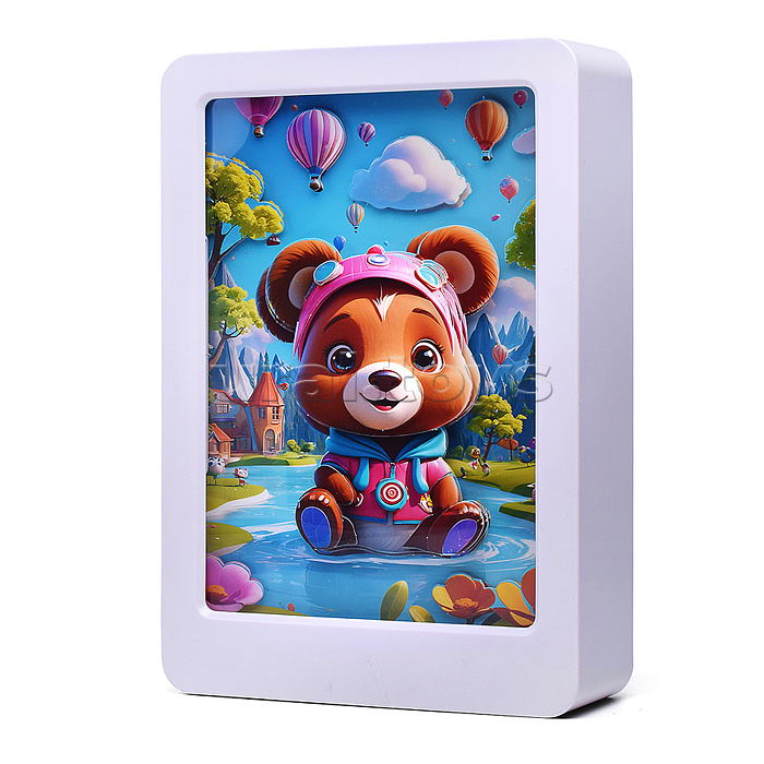 Ночник-пазл 3Д "Мишка" со светом и музыкой, в коробке