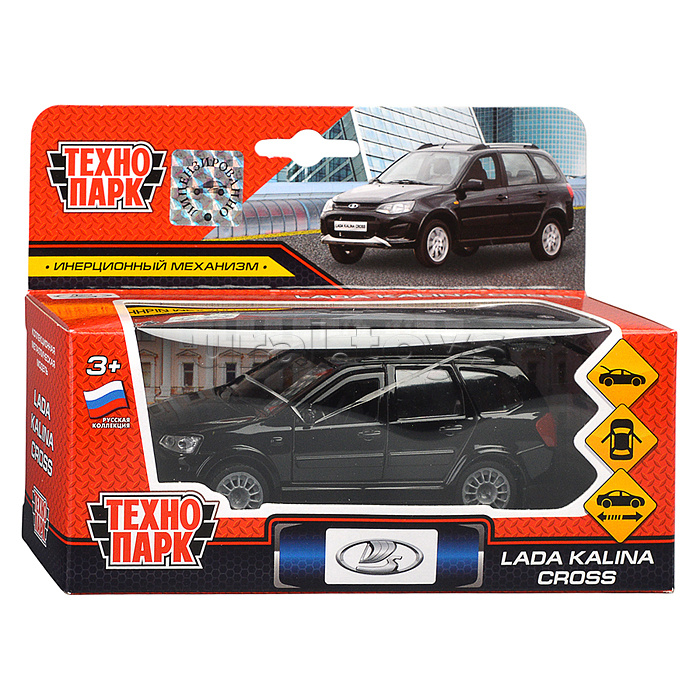 Машина металл LADA Kalina Cross 12 см, (дв, багаж) инерц., в коробке