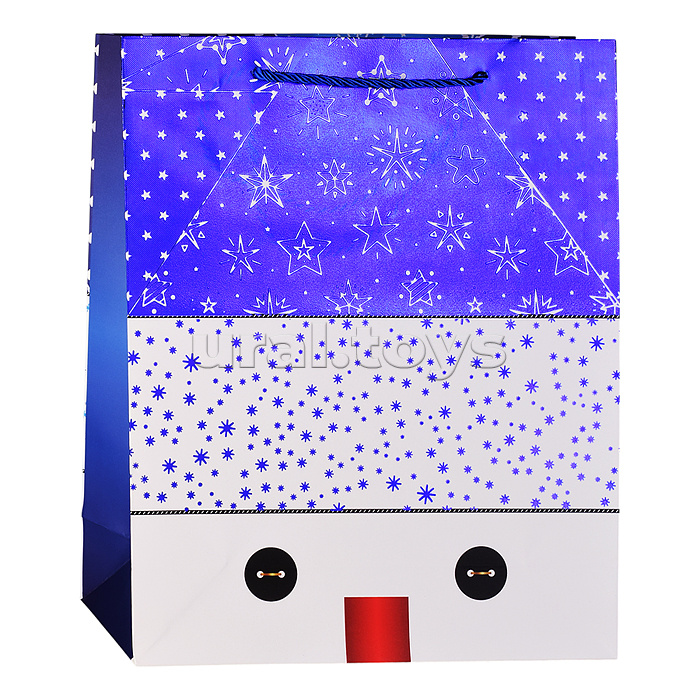 Пакет подарочный "Снеговичок" 26*32*10 см.