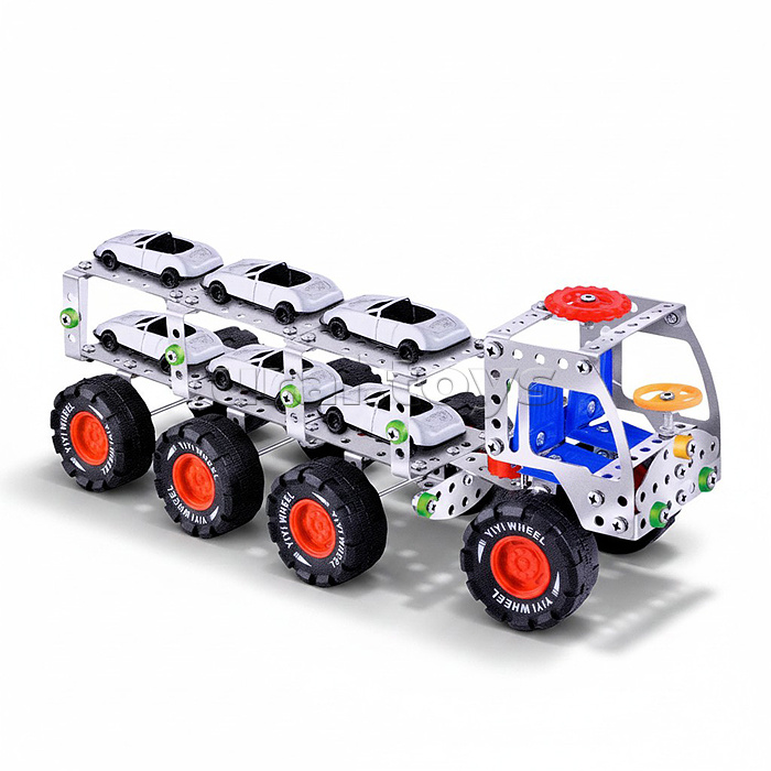 Конструктор "Автовоз" (244 дет.) металл, в коробке