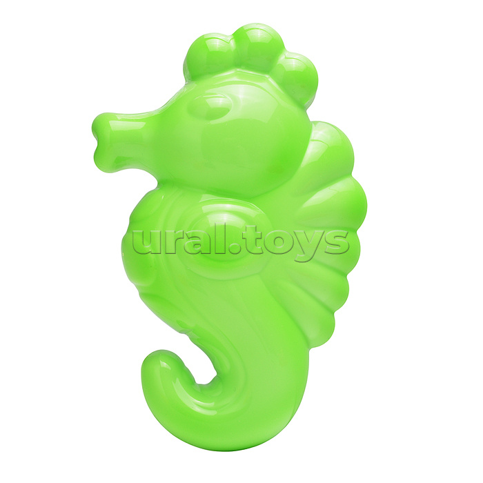 Песочный набор "Три кота" №16: Ведро с наклейкой, лопатка №5, грабельки №5, формочки (цветок + морской конёк + динозавр №1)