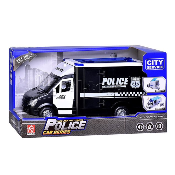 Машина "Rescue service" (свет, звук) цвет черный, в коробке