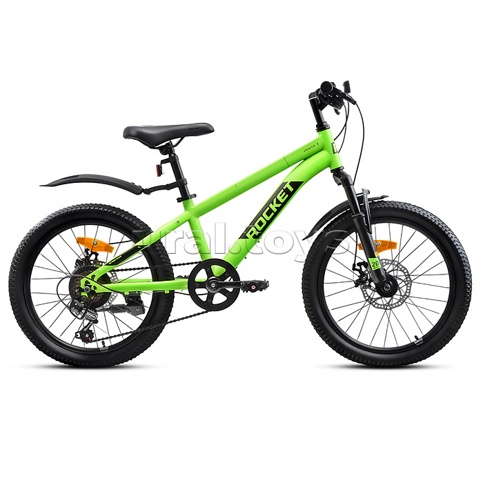 Велосипед 20" Rocket Crux 3.0 , цвет зеленый, размер 11"