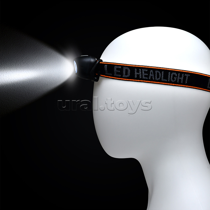 Фонарь налобный аккумуляторный, 400 мАч