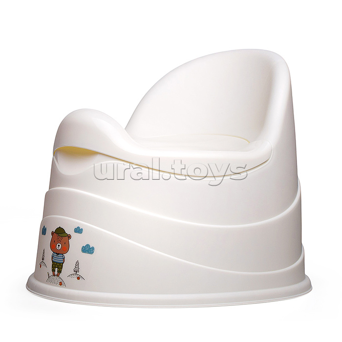 Горшок детский с декором 390х310х305мм (Белый)