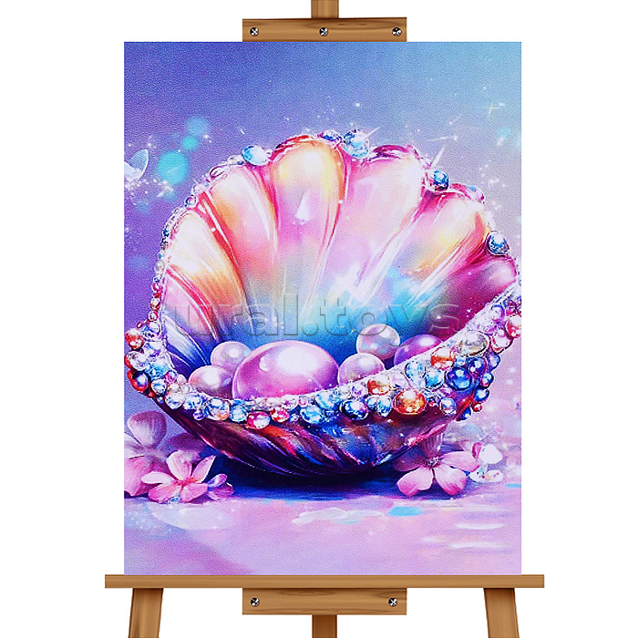 Мозаика алмазная "Роскошная ракушка" 20*30см.