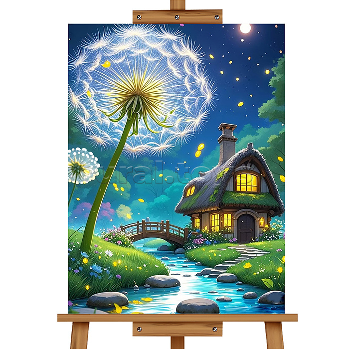 Набор для рисования "Картина по номерам 40х50 см. Ночной домик"