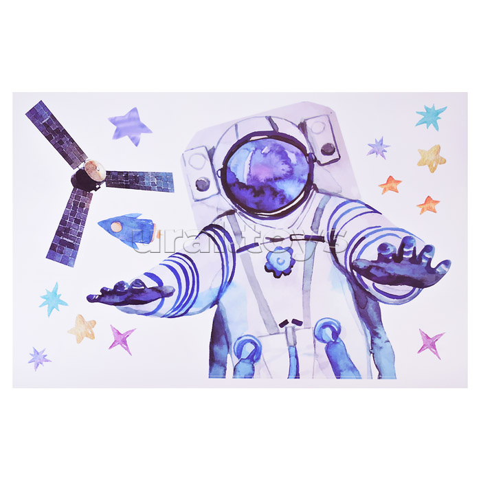 Интерьерная наклейка "В Космосе" 60x90 см, ПВХ,в пластиковом пакете с блистерным подвесом