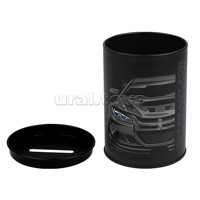 Копилка-подставка для канцелярских принадлежностей "Тачка" цвет черный Копилка-подставка для канцелярских принадлежностей "Тачка" цвет черный