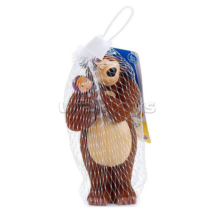 Фигурка для ванной "Маша и Медведь" Медведь с Машей на руках, в сетке